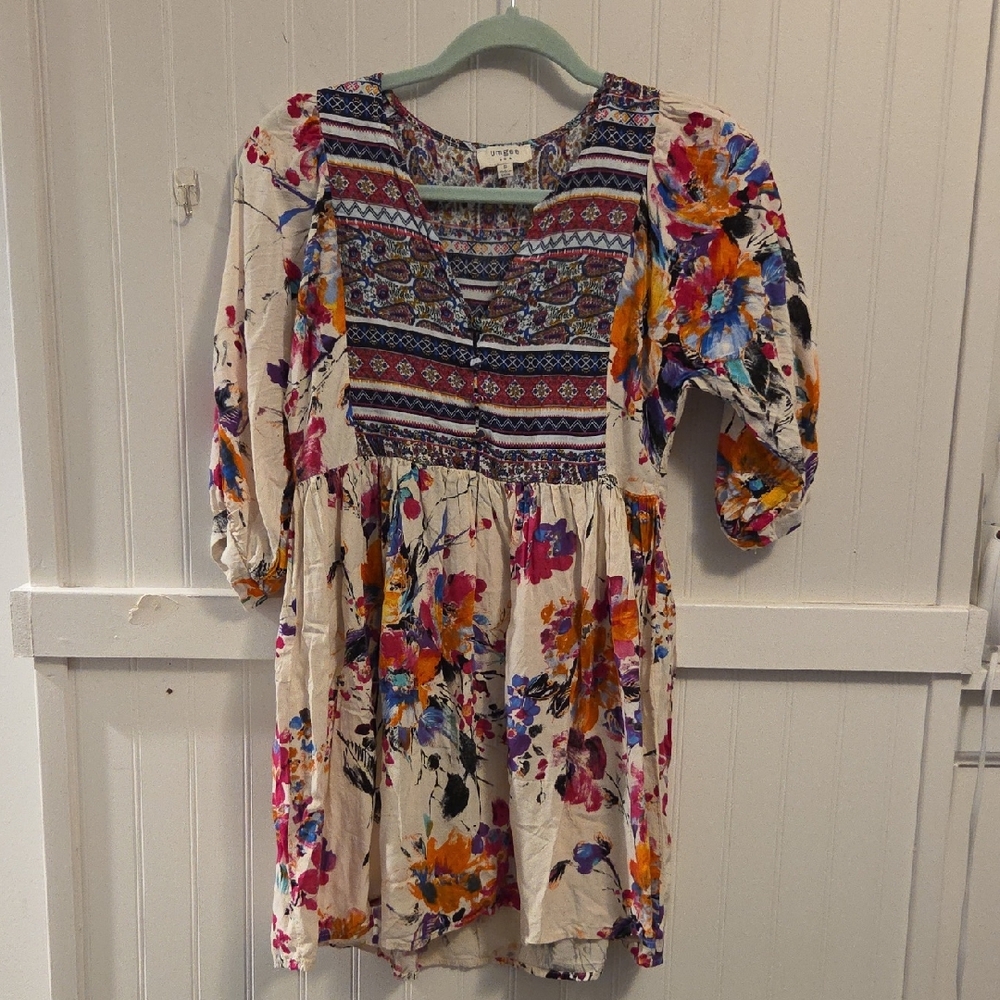 Umgee Vibrant Mini Dress Size Small
